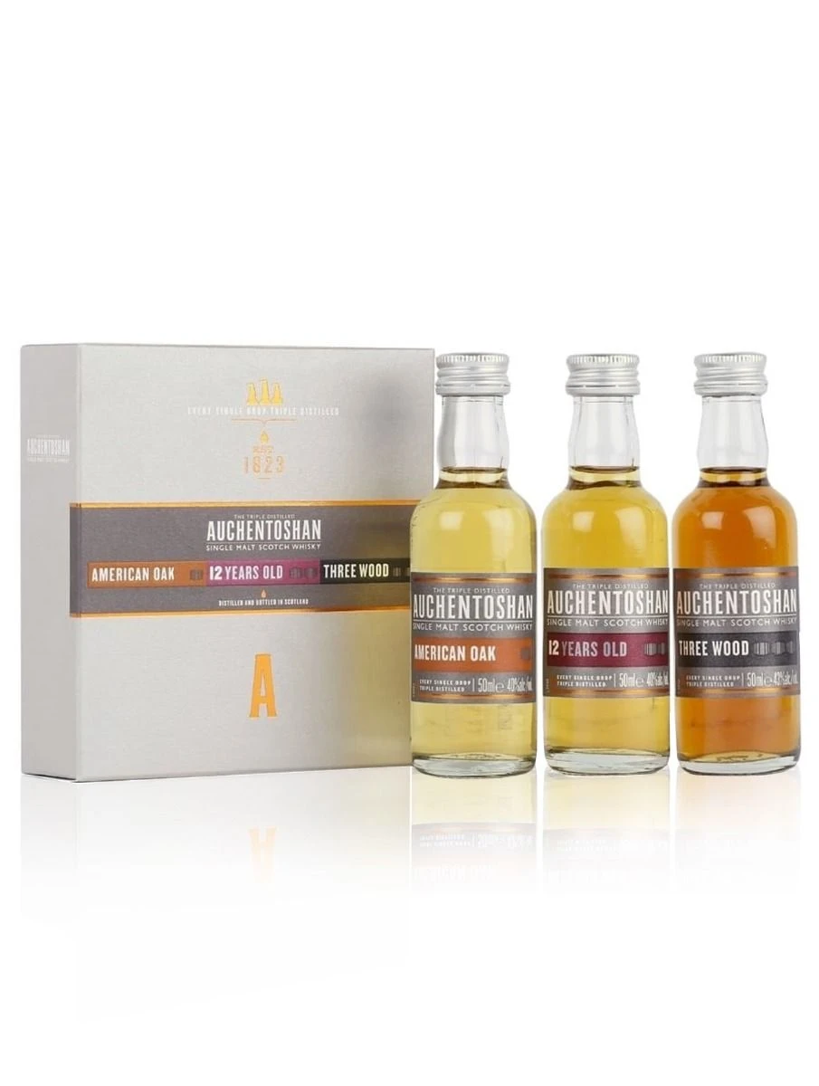 Auchentoshan 12 Year Old, Three Wood & American Oak 3x5cl 1 Auchentoshan 12 Year Old, Three Wood & American Oak 3x5cl