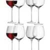 LSA Aurelia Red Wine Glasses - Clear Optic 660ml (Set Of 8)