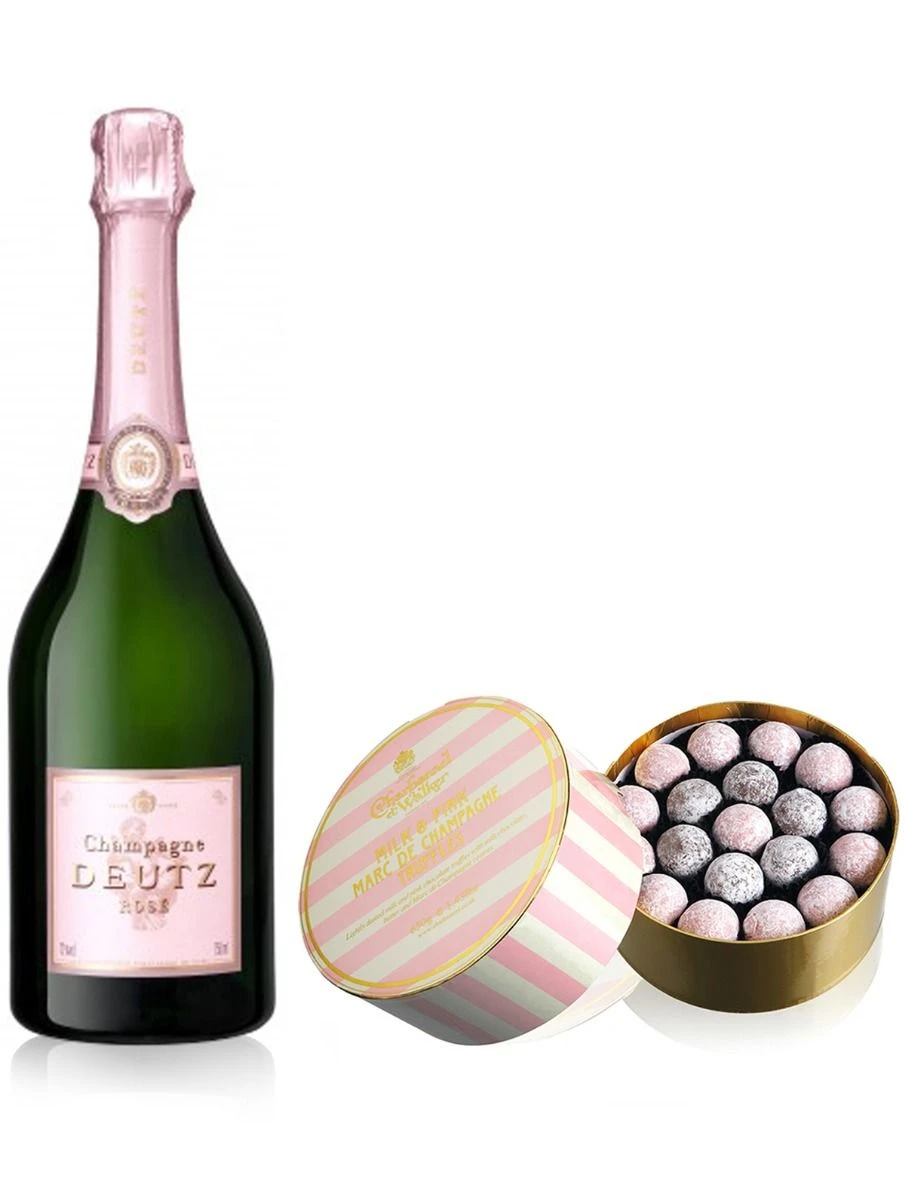 Deutz Rose NV Champagne 75cl & Pink Truffles 650g 1 Deutz Rose NV Champagne 75cl & Pink Truffles 650g