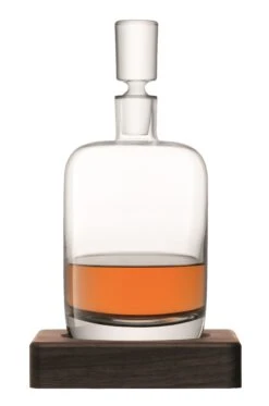LSA Whisky Renfrew Decanter & Walnut Base - Clear 1L