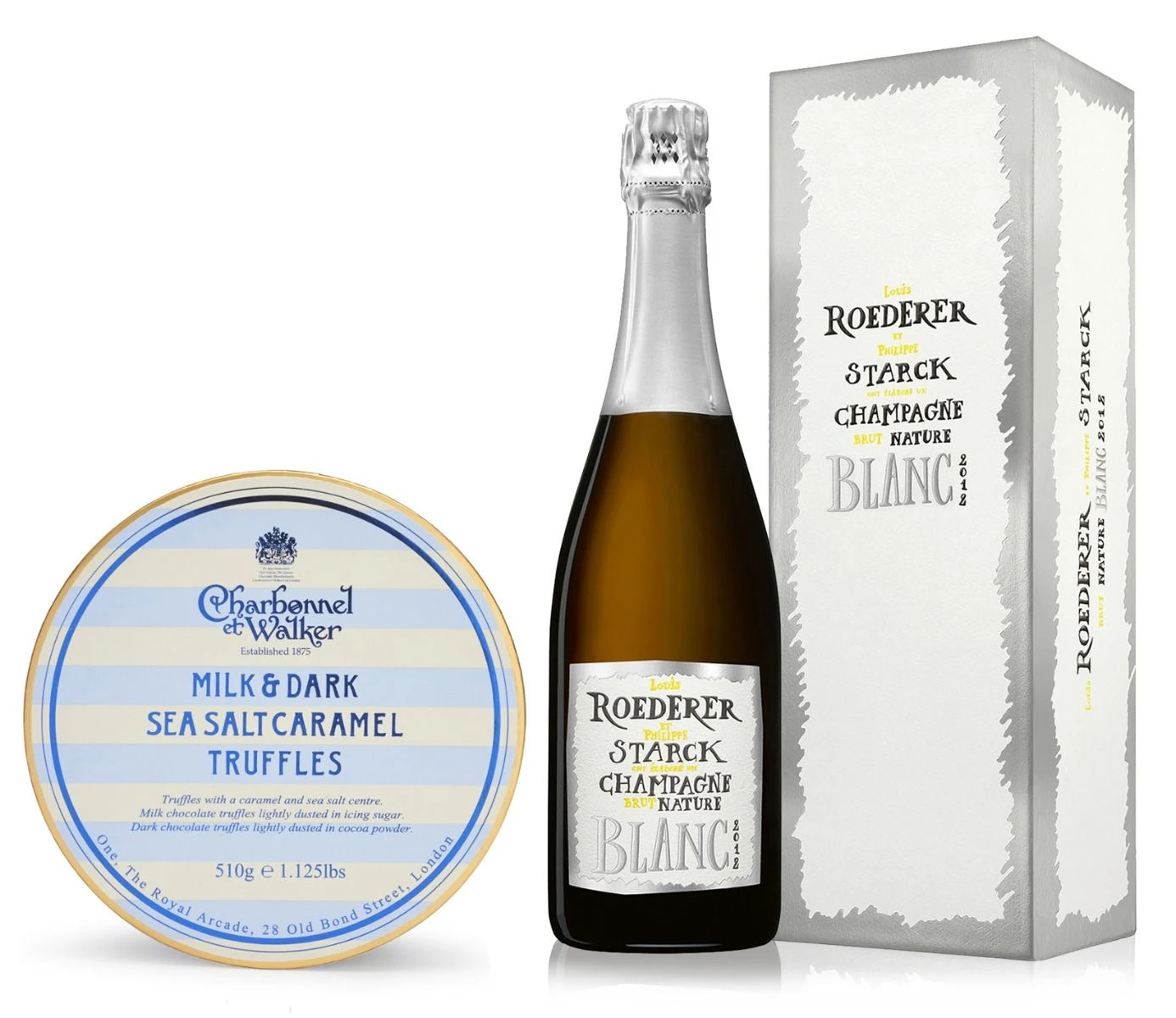 Louis Roederer Philippe Starck 2015 Champagne 75cl & Truffles 510g 1 Louis Roederer Philippe Starck 2015 Champagne 75cl & Truffles 510g