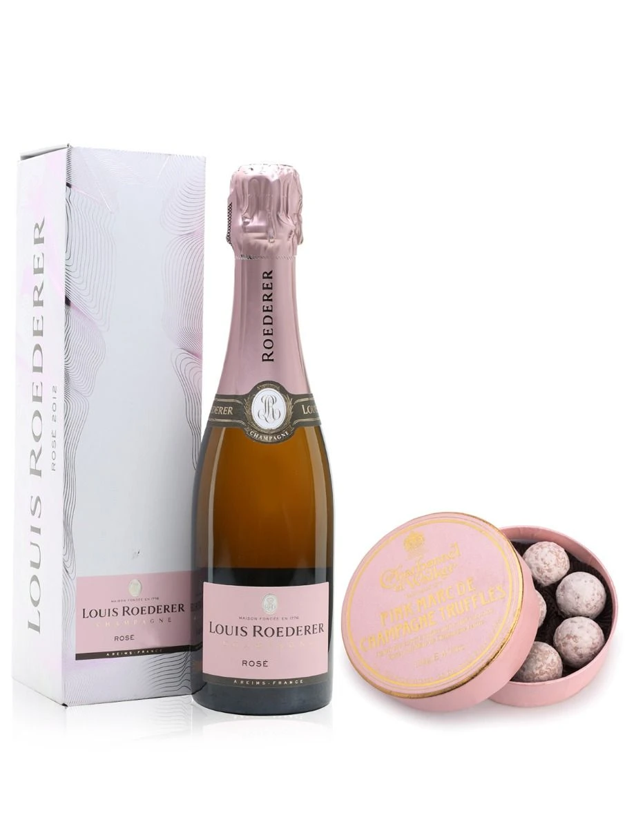 Louis Roederer Rosé Champagne 37.5cl & Pink Truffles 135g 1 Louis Roederer Rosé Champagne 37.5cl & Pink Truffles 135g