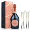 Laurent-Perrier Cuvée Rosé Champagne NV 75cl & 2 LSA Moya Flutes