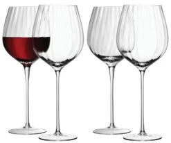 LSA Aurelia Red Wine Glasses - Clear Optic 660ml (Set Of 4)