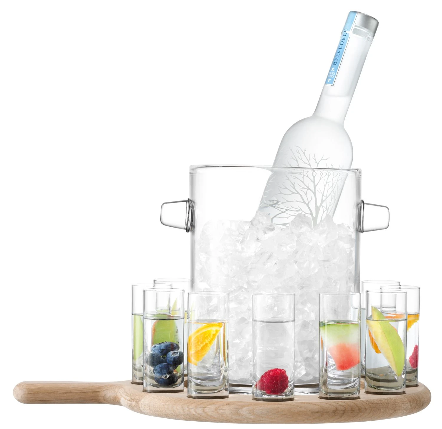 LSA Paddle Vodka Serving Set & Oak Paddle - 70ml 1 LSA Paddle Vodka Serving Set & Oak Paddle - 70ml