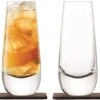 LSA Whisky Islay Mixer Glass Set With Walnut Coasters 325ml