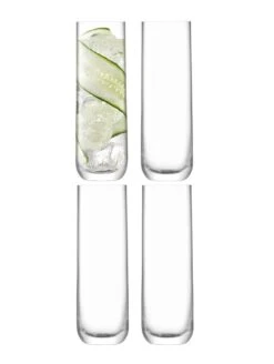 LSA Borough Highball Glasses - Clear 420ml X 4