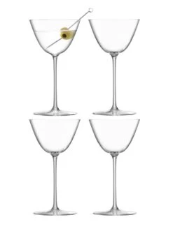 LSA Borough Martini Glasses - Clear 195ml X 4