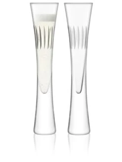 LSA Moya Cut Champagne Flutes - 170ml (Set Of 2)Gift Box