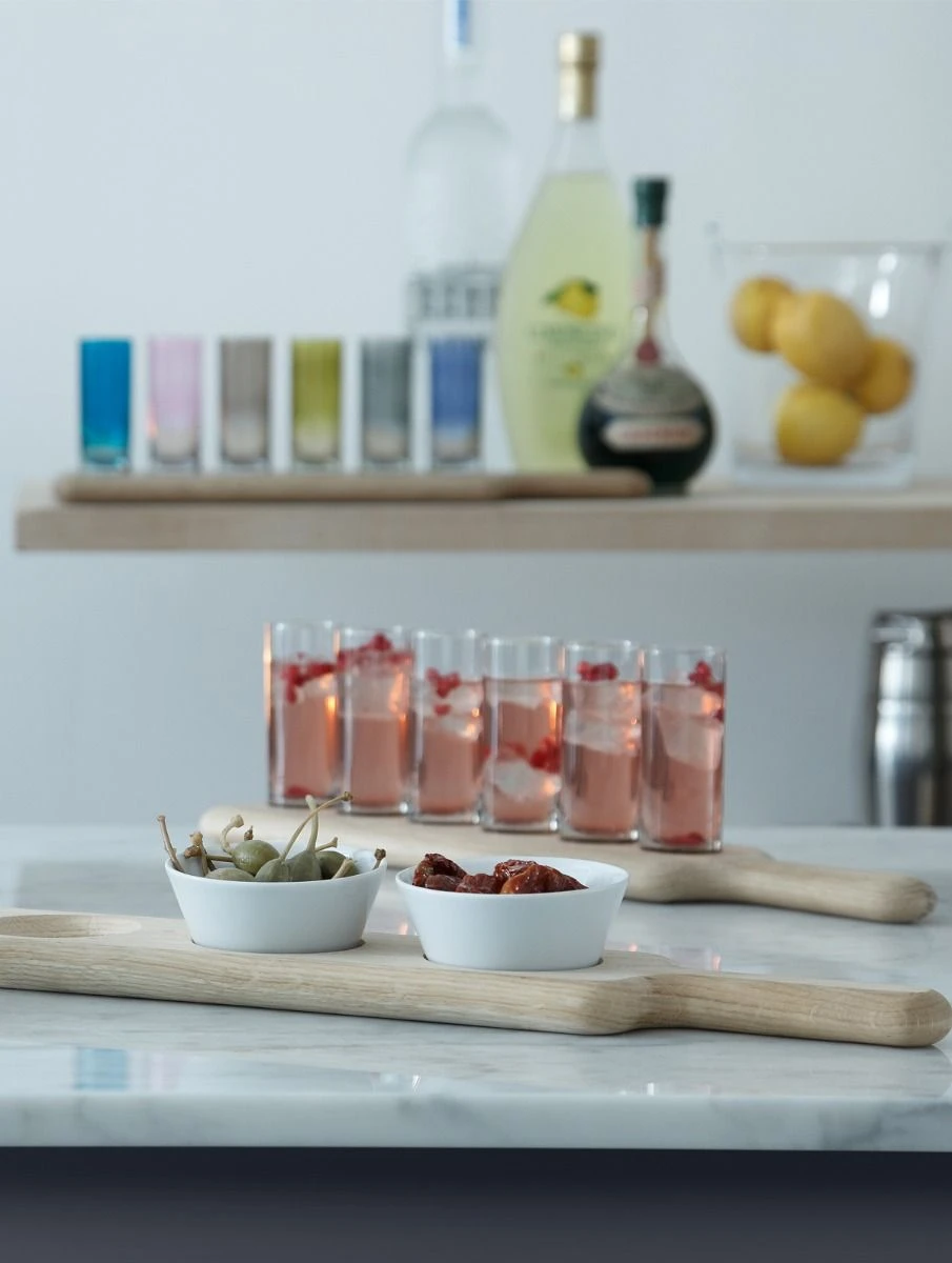 LSA Paddle Vodka Set - Oak Paddle & 6 X Clear Glasses 70ml 2 LSA Paddle Vodka Set - Oak Paddle & 6 X Clear Glasses 70ml - Image 2