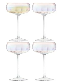LSA Pearl Champagne Saucers - 300ml (Set Of 4)