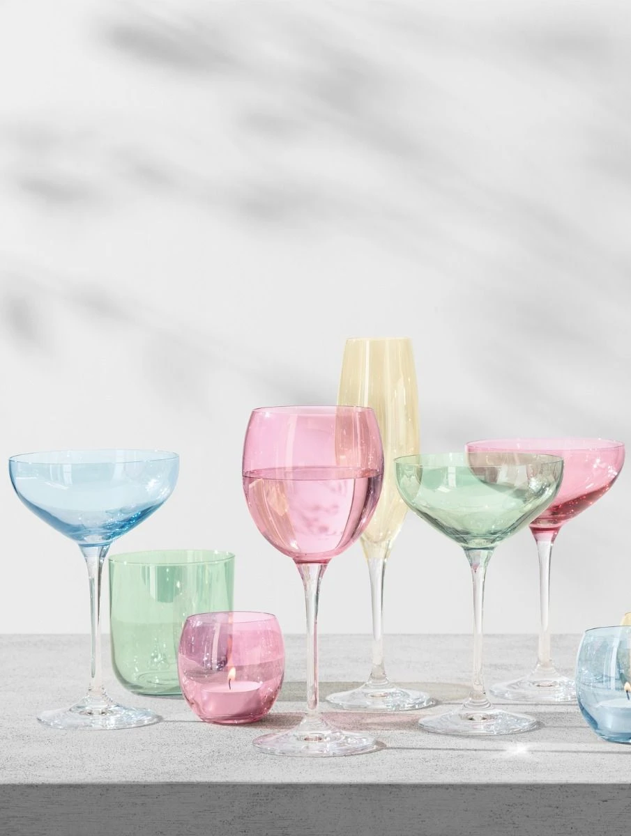 LSA Polka Champagne Saucer 235ml Pastel Assorted (4) 2 LSA Polka Champagne Saucer 235ml Pastel Assorted (4) - Image 2