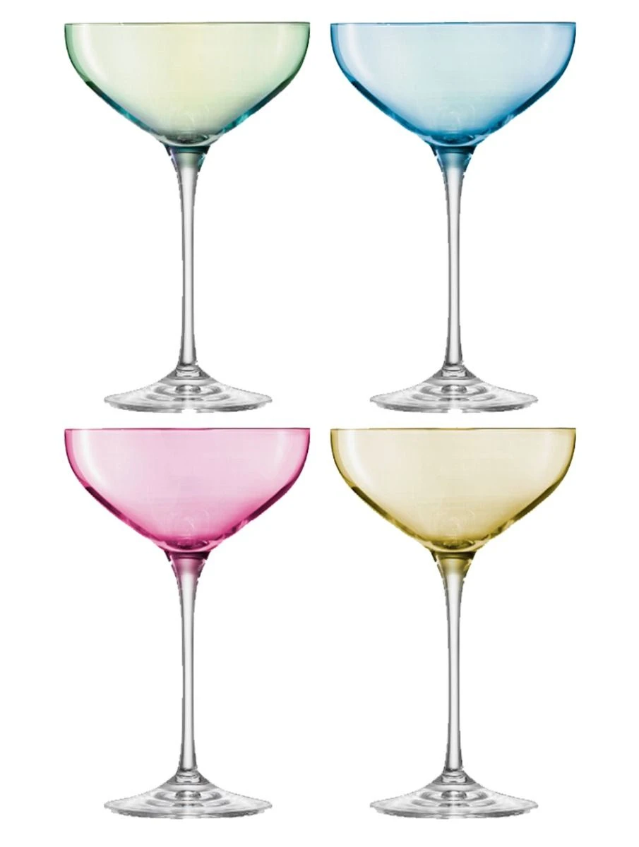LSA Polka Champagne Saucer 235ml Pastel Assorted (4) 1 LSA Polka Champagne Saucer 235ml Pastel Assorted (4)