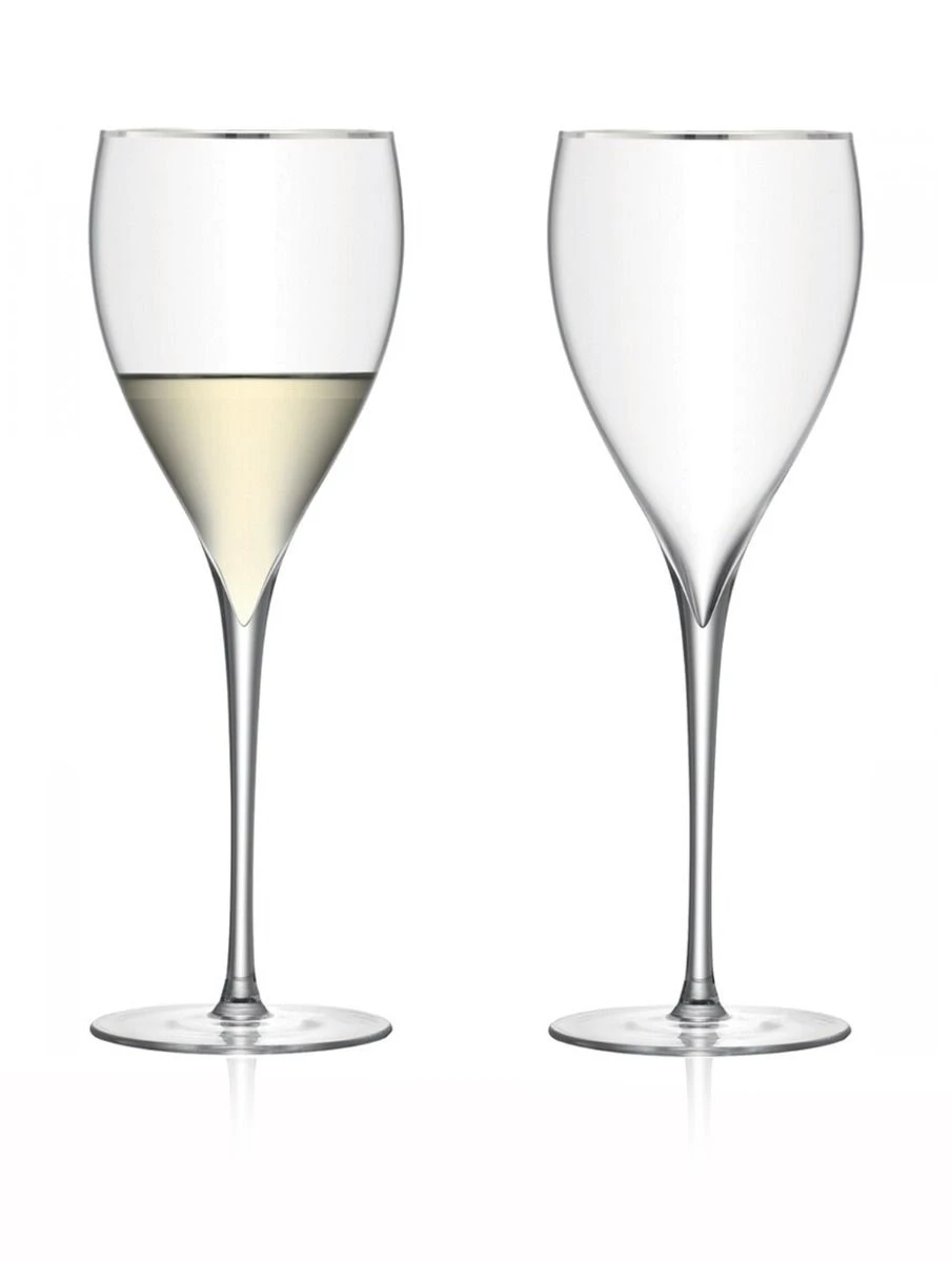 LSA Savoy Wine Glasses -Platinum 380ml (Set Of 2) 1 LSA Savoy Wine Glasses -Platinum 380ml (Set Of 2)