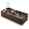 LSA Whisky Islay Connoisseur Set Clear & Walnut Tray - Clear 1L