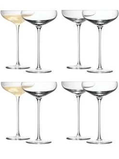 LSA Wine Collection Champagne Saucers - 300ml (Set Of 8)