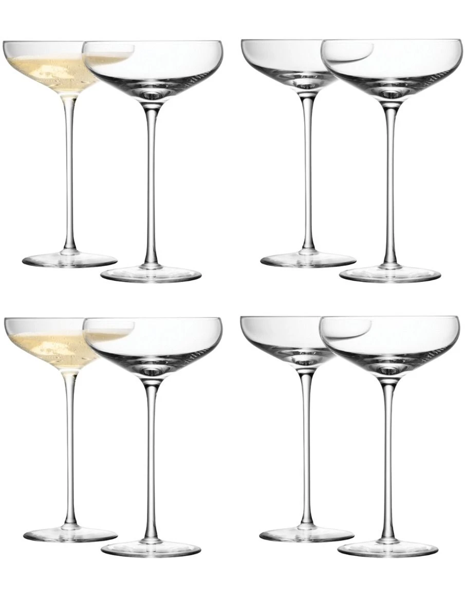 LSA Wine Collection Champagne Saucers - 300ml (Set Of 8) 1 LSA Wine Collection Champagne Saucers - 300ml (Set Of 8)