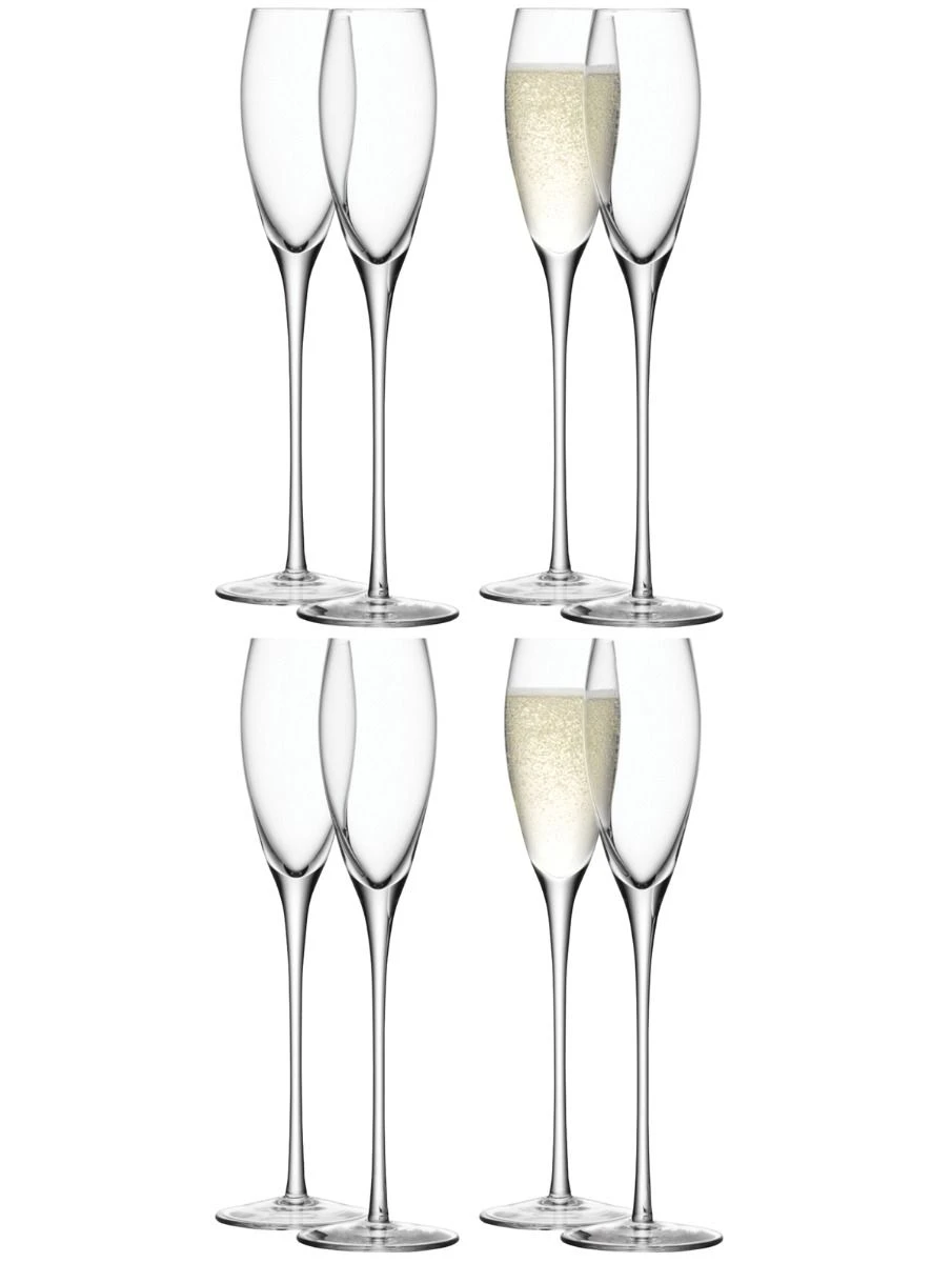 LSA Wine Collection Champagne Flutes - 160ml (Set Of 8) 1 LSA Wine Collection Champagne Flutes - 160ml (Set Of 8)