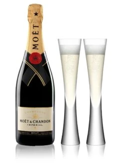 Moet & Chandon Champagne Gift Box 75cl & 2 Moya Flutes