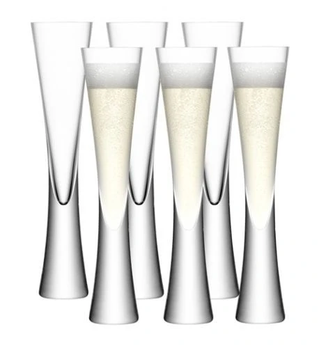 LSA Moya Champagne Flutes - Clear 170ml (Set Of 6) 1 LSA Moya Champagne Flutes - Clear 170ml (Set Of 6)