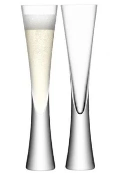 LSA Moya Champagne Flutes - Clear 170ml (Set Of 2)