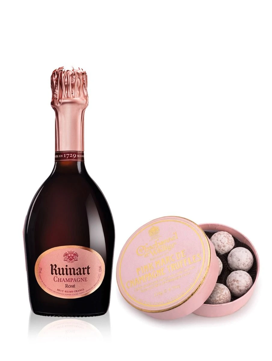 Ruinart Rose NV Champagne 37.5cl & Pink Truffles 135g 1 Ruinart Rose NV Champagne 37.5cl & Pink Truffles 135g
