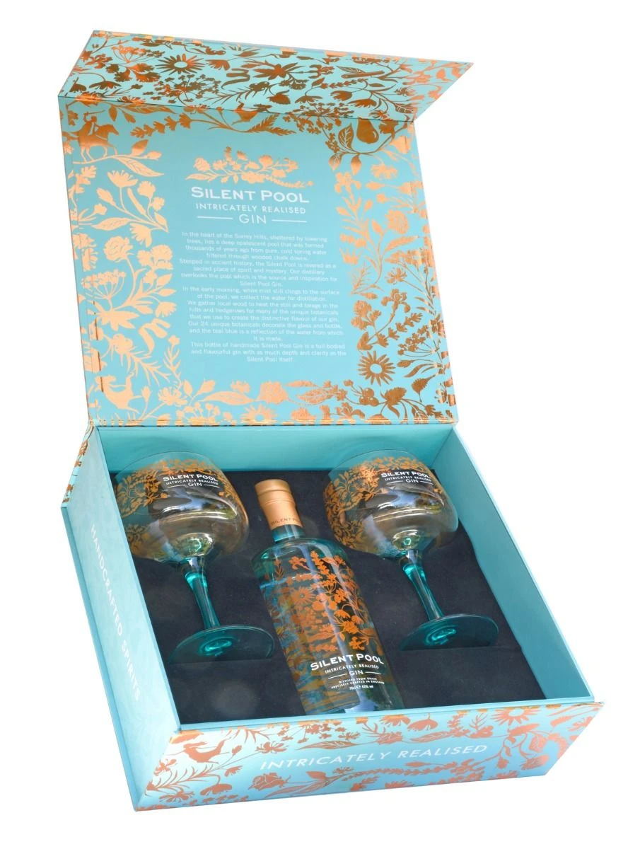 Silent Pool Gin 70cl & 2 Copa Glasses Gift Set 1 Silent Pool Gin 70cl & 2 Copa Glasses Gift Set
