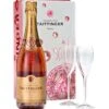 Taittinger Prestige Rose Champagne & 2 Flute Gift Set 75cl